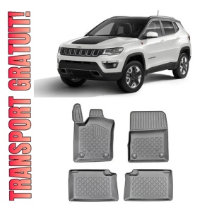 Jeep Compass II, Suv, Din 08.2017 - Prezent , Set Covorase Auto Tip Tavita Premium 3D, din cauciuc