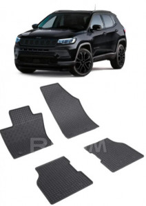 Jeep Compass MhEV fabricat din 2021 - Prezent, Suv, set covorase auto dedicate, din cauciuc 100% Premium accesorii pentru autoturismul tau - masina v149828