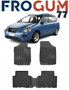 Kia Carens II Din 11.2006 - 12.2012, Van , Set Covorase Auto Tip Tavita Premium 3D, din cauciuc accesorii pentru autoturismul tau - masina v161743