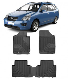Kia Carens II Din 11.2006 - 12.2012, Van , Set Covorase Auto Tip Tavita Premium 3D, din cauciuc accesorii pentru autoturismul tau - masina v161744