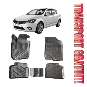 Kia Ceed 2009-2012 Set 5 covorase auto din cauciuc tip tavita premium line 3D