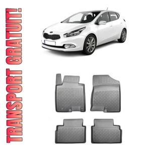 Kia Ceed II, Hatchback, Din 05.2012 - 08.2018 , Set Covorase Auto Tip Tavita Premium 3D, din cauciuc