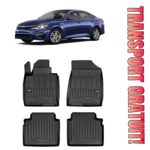 Kia Optima IV, Sedan, Din 11.2015 - Prezent , Set Covorase Auto Tip Tavita Premium 3D, din cauciuc