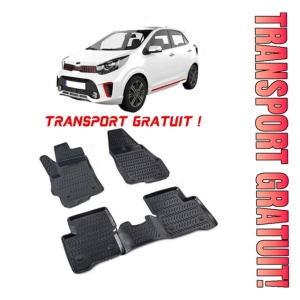 Kia Picanto II 2011-2017 Set 4 covorase auto din cauciuc tip tavita premium line 3D - Transport Gratuit!