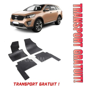 Kia Sorento III, Suv, fabricat din 02.2015 - 07.2020, Rand 3, set covorase auto dedicate, din cauciuc 100% Premium - Transport Gratuit