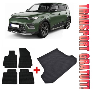 Kia Soul III Ev Hatchback din 05.2019 - Prezent *1, Set Covorase + tavita portbagaj auto