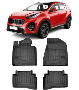 Kia Sportage IV, Suv, Din 01.2016 - Prezent , Set Covorase Auto Tip Tavita Premium 3D, din cauciuc accesorii pentru autoturismul tau - masina v175443