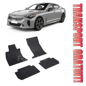 Kia Stinger, Sedan, fabricat din 10.2017 - Prezent, 4X4, set covorase auto dedicate, din cauciuc 100% Premium - Img 1