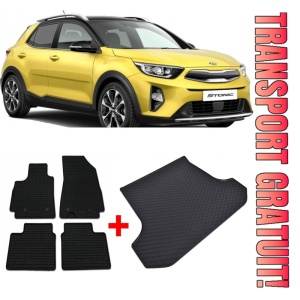 Kia Stonic Suv din 10.2017 - Prezent, Set Covorase + tavita portbagaj auto Portbagaj Inferior *4