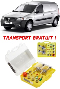 Kit trusa Set becuri H4 compatibila cu Dacia Logan Mcv din 2006 - 2012 , bec far, semnalizare , pozitie, iluminare numar, frana, plafoniera, stop frana