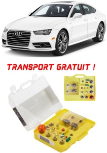 Kit trusa Set becuri H7 compatibila cu Audi A7 din 2010 - 2018 , bec far, semnalizare , pozitie, iluminare numar, frana, plafoniera, stop frana