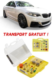 Kit trusa Set becuri H7 compatibila cu Bmw F22 din 2013 – 2019 , bec far, semnalizare , pozitie, iluminare numar, frana, plafoniera, stop frana