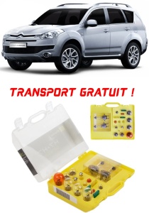 Kit trusa Set becuri H7 compatibila cu Citroën C-Crosser din 2007 - 2012 , bec far, semnalizare , pozitie, iluminare numar, frana, plafoniera, stop frana