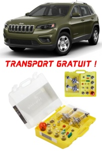 Kit trusa Set becuri H7 compatibila cu Jeep Cherokee din 2014 - 2023 , bec far, semnalizare , pozitie, iluminare numar, frana, plafoniera, stop frana