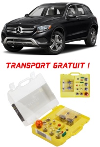Kit trusa Set becuri H7 compatibila cu Mercedes-Benz X253 din 2015 - 2020 , bec far, semnalizare , pozitie, iluminare numar, frana, plafoniera, stop frana