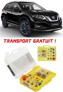 Kit trusa Set becuri H7 compatibila cu Nissan X-Trail din 2013 - 2021 , bec far, semnalizare , pozitie, iluminare numar, frana, plafoniera, stop frana