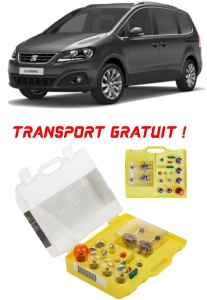 Kit trusa Set becuri H7 compatibila cu Seat Alhambra din 2010 - 2020 , bec far, semnalizare , pozitie, iluminare numar, frana, plafoniera, stop frana