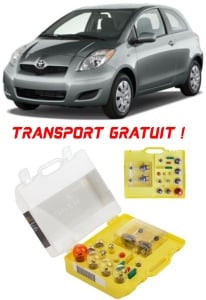 Kit trusa Set becuri H7 compatibila cu Toyota Yaris din 2011 - 2020 , bec far, semnalizare , pozitie, iluminare numar, frana, plafoniera, stop frana