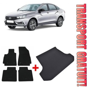 Lada Vesta Sedan din 2015 - Prezent *1, Set Covorase + tavita portbagaj auto
