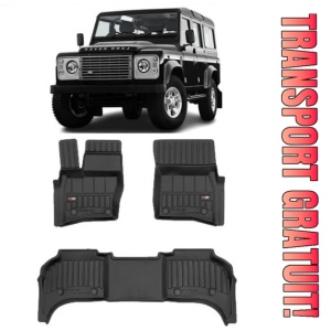 Land Rover Defender 110 Din 2020 - Prezent, Suv, L663 , Set Covorase Auto Tip Tavita Premium 3D, din cauciuc