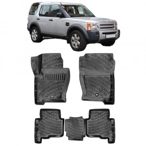 Land Rover Discovery II (L319) 2004-2009 Set 4 covorase auto din cauciuc tip tavita premium line 3D accesorii pentru autoturismul tau - masina v242301