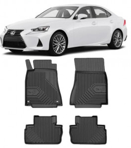 Lexus Is II Din 12.2005 - 05.2013, Sedan, Nu Corespunde Pentru 4X4 , Set Covorase Auto Tip Tavita Premium 3D, din cauciuc accesorii pentru autoturismul tau - masina v161674