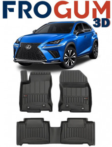 Lexus Nx, Suv, Din 02.2015 - Prezent , Set Covorase Auto Tip Tavita Premium 3D, din cauciuc accesorii pentru autoturismul tau - masina v170008