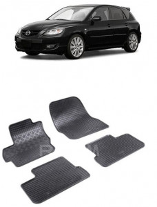 Mazda 3 II, Hatchback, fabricat din 05.2009 - 08.2013, set covorase auto dedicate, din cauciuc 100% Premium accesorii pentru autoturismul tau - masina v157951