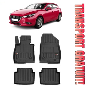 Mazda 3 III, Hatchback, Din 09.2013 - 02.2019 , Set Covorase Auto Tip Tavita Premium 3D, din cauciuc