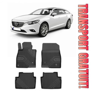 Mazda 6 III Din 01.2013 - Prezent, Combi , Set Covorase Auto Tip Tavita Premium 3D, din cauciuc