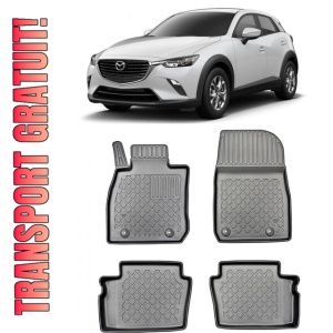 Mazda CX-3, Suv, Din 06.2015 - Prezent , Set Covorase Auto Tip Tavita Premium 3D, din cauciuc