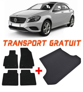 Mercedes A-CLAss clasa A W176 Hatchback din 09.2012 - 04.2018 *1, Set Covorase + tavita portbagaj auto accesorii pentru autoturismul tau - masina v2724