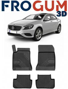 Mercedes A-Class W176 Din 09.2012 - 04.2018, Hatchback , Set Covorase Auto Tip Tavita Premium 3D, din cauciuc accesorii pentru autoturismul tau - masina v167392