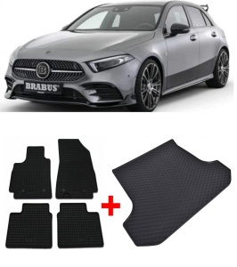 Mercedes Clasa A Set Covorase + tavita portbagaj auto Mercedes A-Class W176 fabricatie 09.2012 - 04.2018, caroserie hatchback - Img 2
