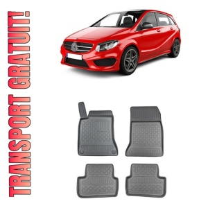 Mercedes Clasa B W246, Van, Din 10.2011 - 12.2018 , Set Covorase Auto Tip Tavita Premium 3D, din cauciuc