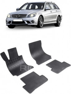 Mercedes Clasa C W204, Combi, fabricat din 12.2007 - 09.2014, set covorase auto dedicate, din cauciuc 100% Premium accesorii pentru autoturismul tau - masina v155921