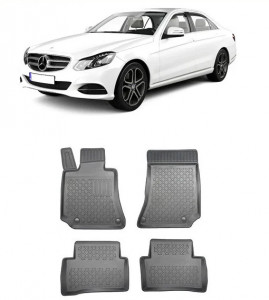 Mercedes Clasa E W212, Combi, Din 2009 - 10.2016 , Set Covorase Auto Tip Tavita Premium 3D, din cauciuc accesorii pentru autoturismul tau - masina v172931