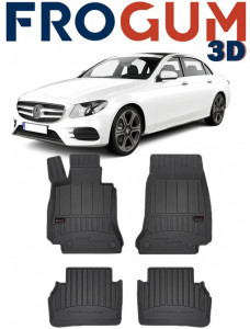 Mercedes Clasa E W213, Sedan, Din 04.2016 - Prezent , Set Covorase Auto Tip Tavita Premium 3D, din cauciuc accesorii pentru autoturismul tau - masina v174720