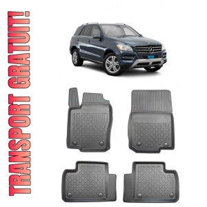Mercedes Clasa M W166, Suv, Din 11.2011 - 05.2015 , Set Covorase Auto Tip Tavita Premium 3D, din cauciuc