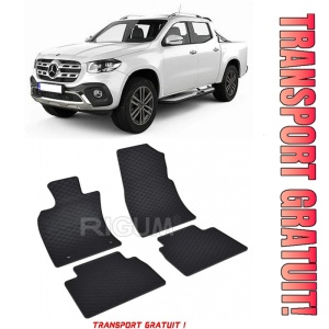 Mercedes Clasa X set covorase auto dedicate, din cauciuc dedicate Mercedes X-Class Clasa X fabricatie 01.2016 - prezent, caroserie pick-up - Transport Gratuit
