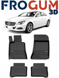 Mercedes Cls II Din 2010 - 2018, Coupe , Set Covorase Auto Tip Tavita Premium 3D, din cauciuc accesorii pentru autoturismul tau - masina v162314