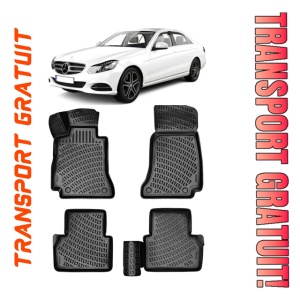 Mercedes E Class W213 2017-2023 Set 4 covorase auto din cauciuc tip tavita premium line 3D
