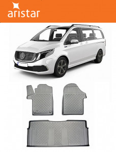 Mercedes Eqv, Van, Din 10.2020 - Prezent , Set Covorase Auto Tip Tavita Premium 3D, din cauciuc accesorii pentru autoturismul tau - masina v172828