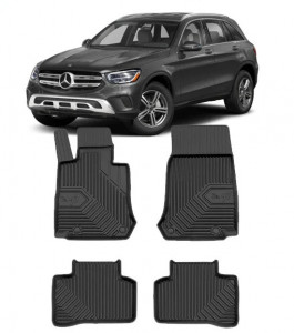 Mercedes Glc X253 Din 09.2015 - Prezent, Suv , Set Covorase Auto Tip Tavita Premium 3D, din cauciuc accesorii pentru autoturismul tau - masina v164959