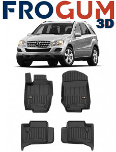 Mercedes ML W164 Din 08.2005 - 2011, Suv , Set Covorase Auto Tip Tavita Premium 3D, din cauciuc accesorii pentru autoturismul tau - masina v162606