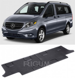 Mercedes Vito set covorase auto dedicate, din cauciuc dedicate Mercedes Vito W447 fabricatie 10.2014 - prezent, caroserie van, rand 3 accesorii pentru autoturismul tau - masina v112394