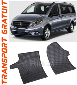 Mercedes Vito set covorase auto dedicate, din cauciuc dedicate Mercedes Vito W447 fabricatie 10.2014 - prezent, caroserie van, 2-3 locuri accesorii pentru autoturismul tau - masina v112400