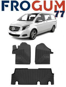Mercedes VIto W447 Din 10.2014 - Prezent, Van, Randul 1 Si Randul 2 , Set Covorase Auto Tip Tavita Premium 3D, din cauciuc accesorii pentru autoturismul tau - masina v167656