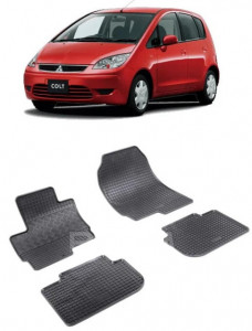Mitsubishi Colt Zm, Hatchback, fabricat din 11.2008 - 2013, set covorase auto dedicate, din cauciuc 100% Premium accesorii pentru autoturismul tau - masina v155405