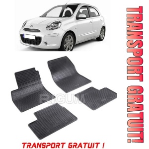 Nissan Micra K13, Hatchback, fabricat din 2010 - 05.2013, set covorase auto dedicate, din cauciuc 100% Premium - Transport Gratuit
